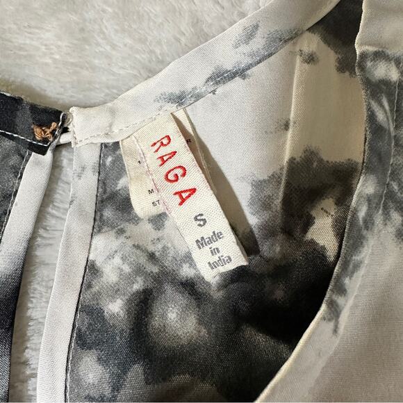 Raga Small Black White Midi Dress Tie dye Splatter Hip Hop Urban Business casual - Picture 9 of 11